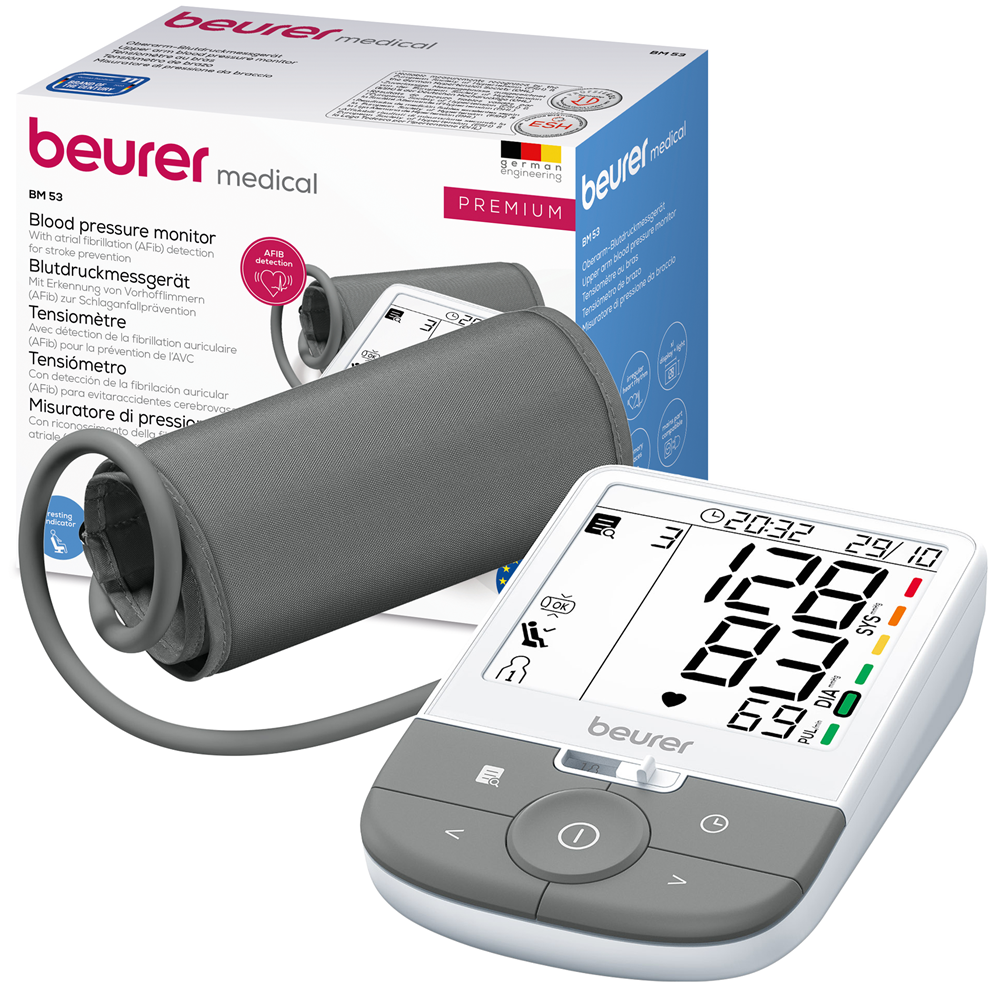 Beurer Upper Arm Blood Pressure Monitor BP, Arrhythmia & Pulse BM 53