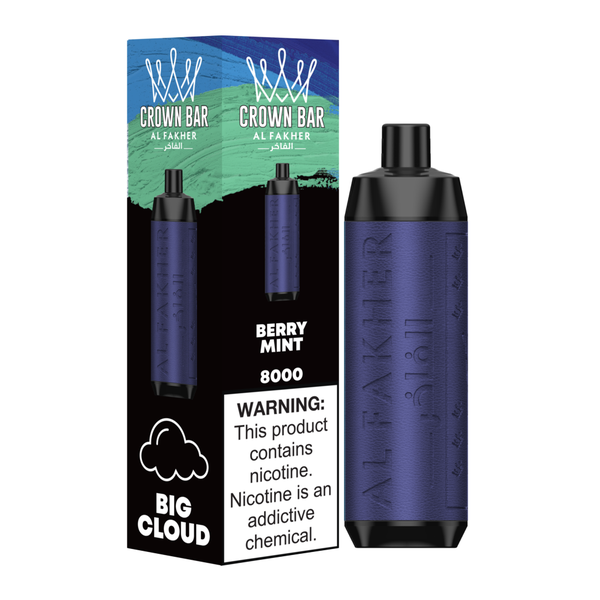 Al Fakher - Crown Bar 8000 puff disposable rechargeable vape - Berry Mint