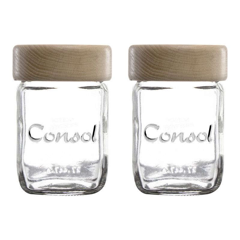 Consol Jar With Light Wood Lid (250Ml), 2 Pack Shop Today. Get it