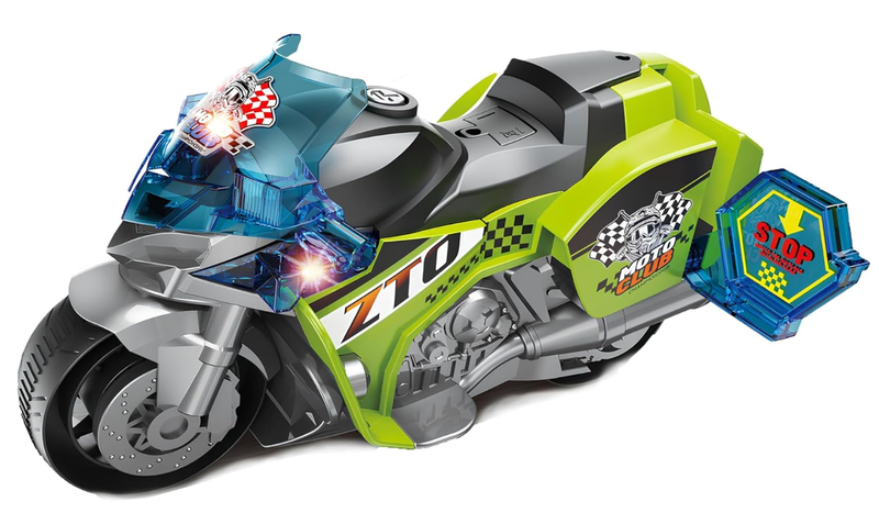 Motor Sport Moto Club Motorcycle Toy with LED Lights and Real Sounds - 27cm