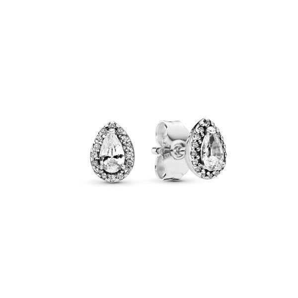 Pandora Sparkling Teardrop Halo Stud Earrings