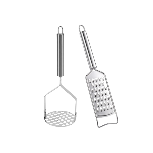 Stainless Steel Potato Masher And Cheese Grater