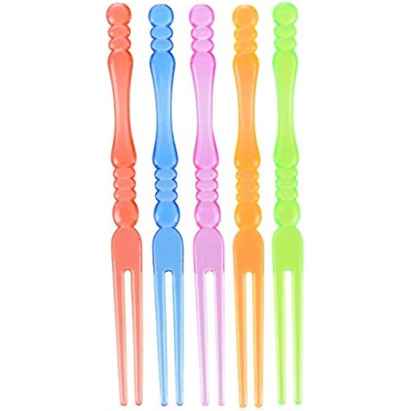 Disposable Plastic Fruit Forks - Set of 50