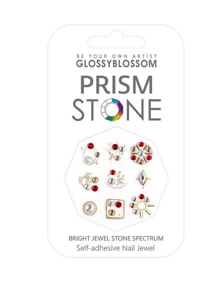 Prism Stone - Red Nail Stickers image