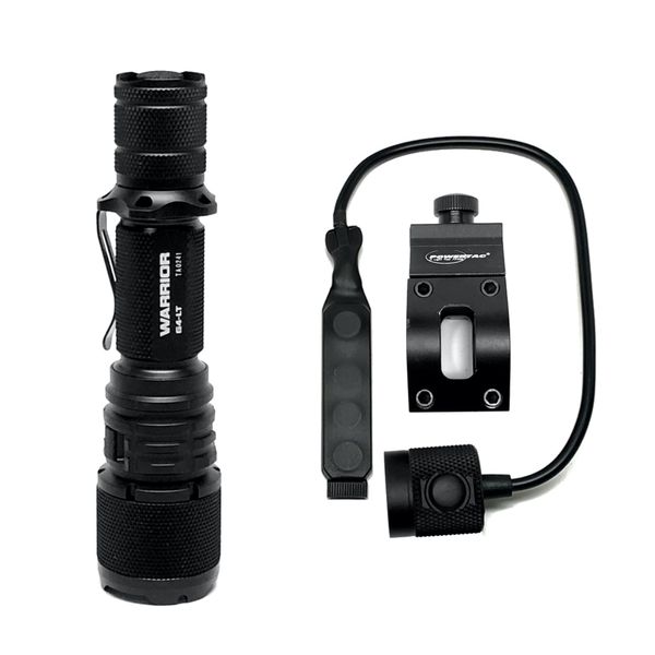 Powertac Warrior G4LT Tactical, 2100 Lumen, 450m Throw, Rechargeble