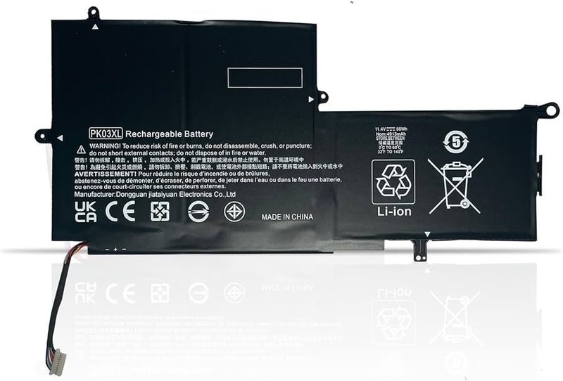 Higher Capacity PK03XL HSTNN-DB6S Battery for HP Spectre Pro X360 G1 G2