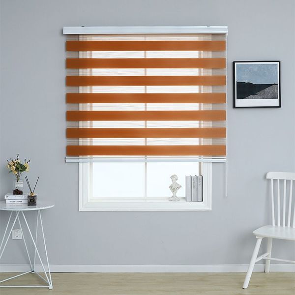 Day Night Blinds For Windows -Brown image