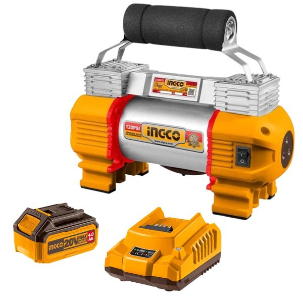 Ingco - Cordless Compressor (8.27B) with 4.0Ah Battery &amp; Charger
