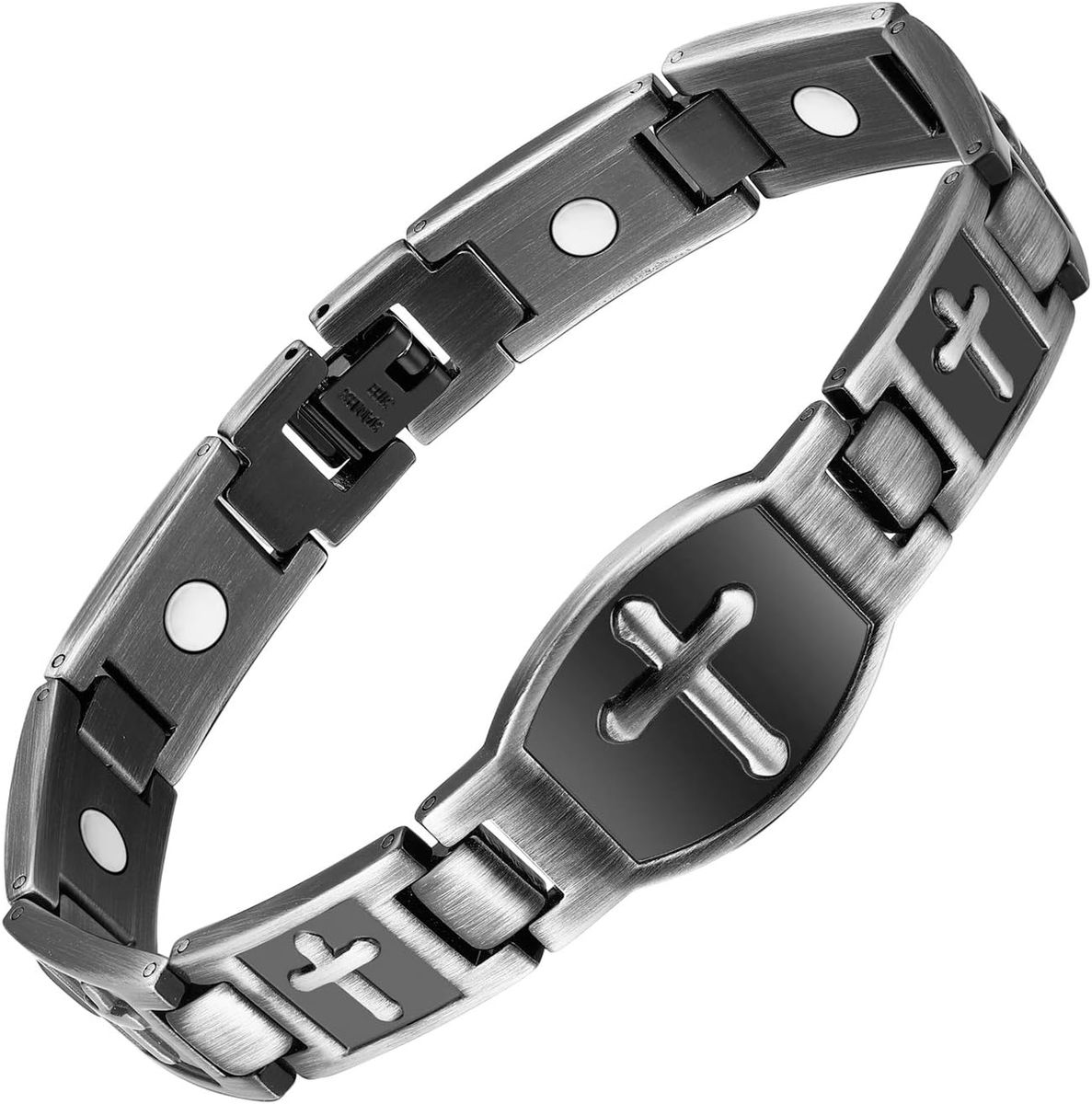 Men's Magnetic Stainless Steel Bracelet, Magnetic Field Therapy | Shop ...