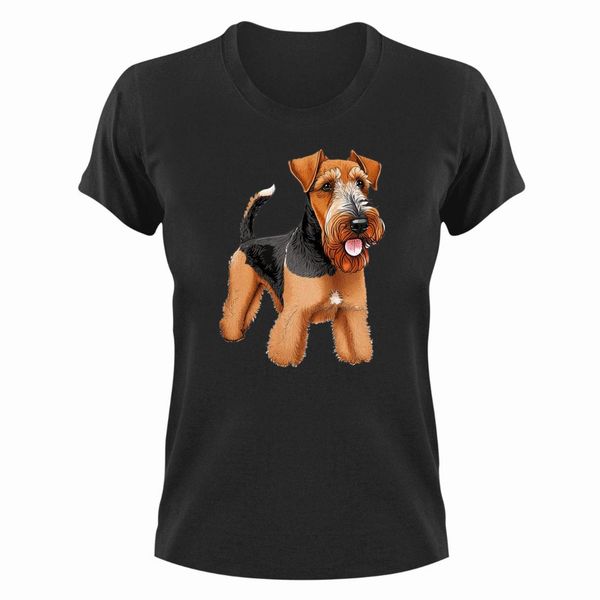 Airedale Terrier T-Shirt Gift Idea Christmas Birthday Present 332