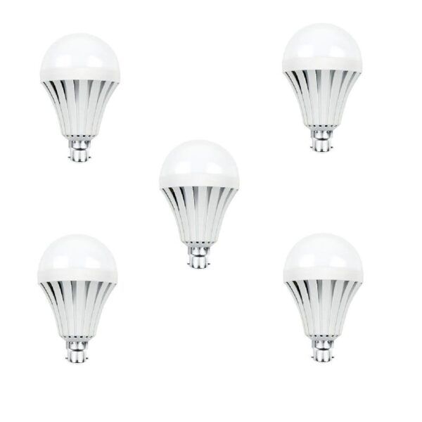 Mega Loadshedding Rechargeable LED Light Bulb - Cool White - 5 Pack