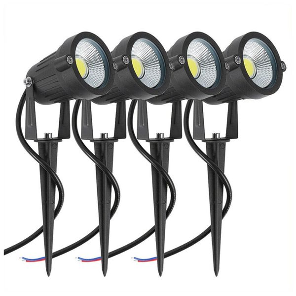 4 Packs Garden Spot Lights Landscape Led Lamp Pathway Yard Waterproof