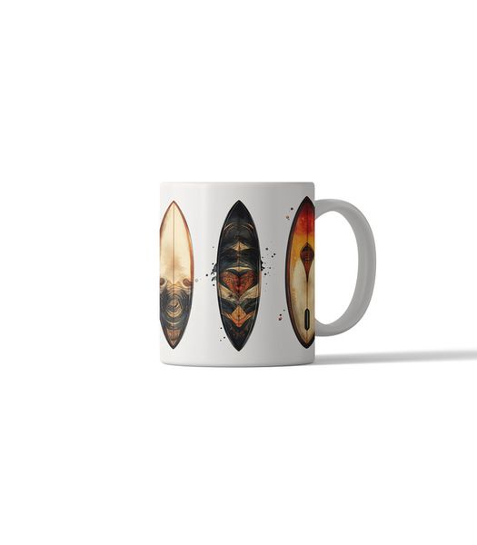Printed Coffee Mug - Retro Surfing DSG 5