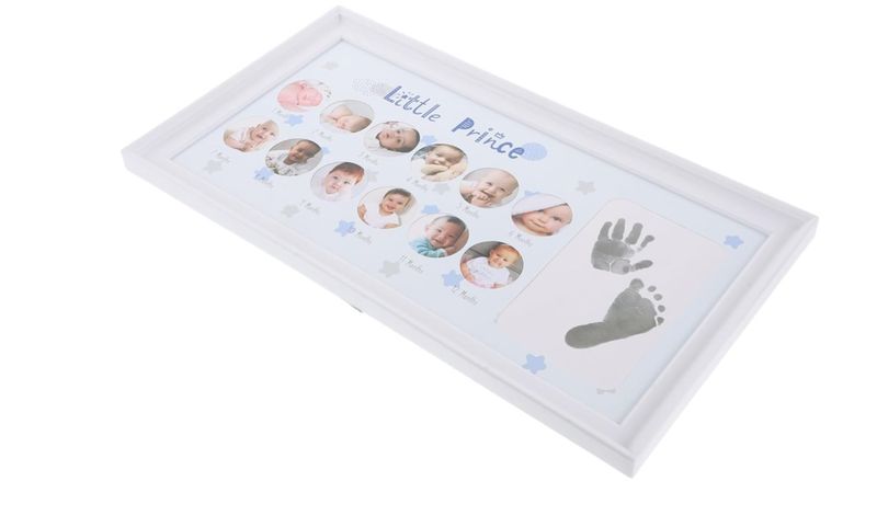 Baby Milestone Photo &amp; Handprint Frame