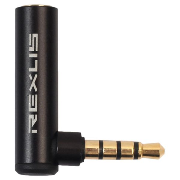 REXLIS 1PC 3.5mm Male to Female 90 Degree Right Angled Adapter Audio