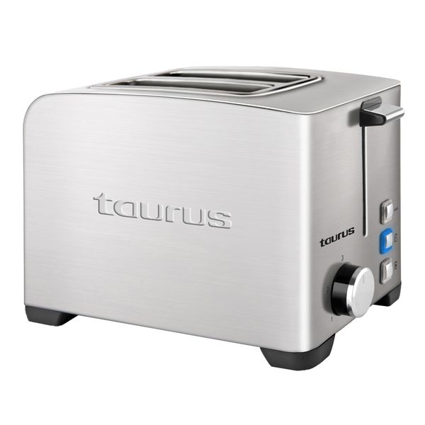 Taurus Toaster 2 Slice Stainless Steel Brushed 5 Heat Settings 850W