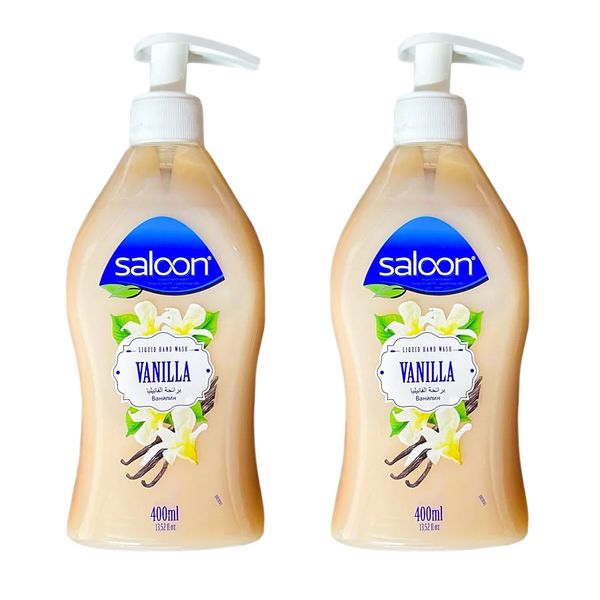 Saloon Liquid Hand Wash Soap - Vanilla - 400ml - 2 Pack