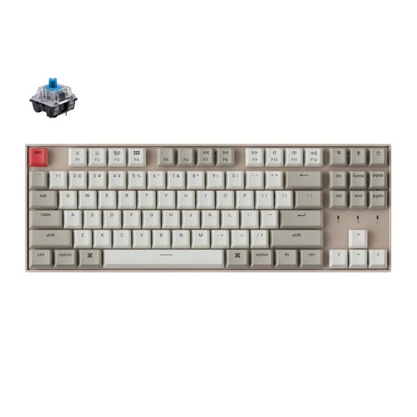 Keychron K8 87-Key Mechanical Wireless Keyboard - Gateron Blue Switches