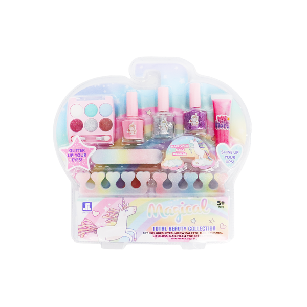 Total Beauty Collection Unicorn Squad - Makeup And Pedicure Set For Girls