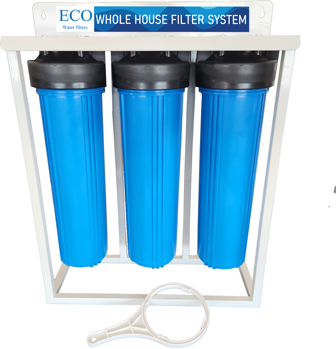 Eco Water Filter 3-Stage Whole House Big Blue System 20 inch
