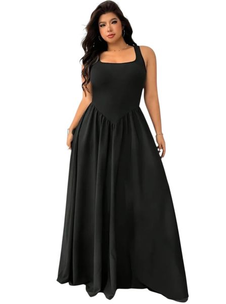 Plus Size Women Black A-Line dress Upto 5XL