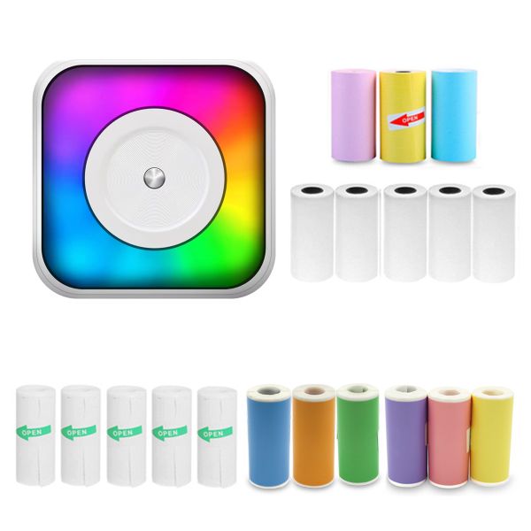 Uuname Portable Mini Photo Thermal Printer Plus 19 Rolls Thermal Paper-c31