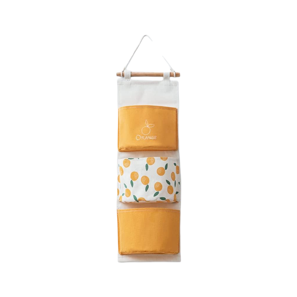 3-Pocket Waterproof Cotton Hanging Storage Bag for Closet &amp; Bath