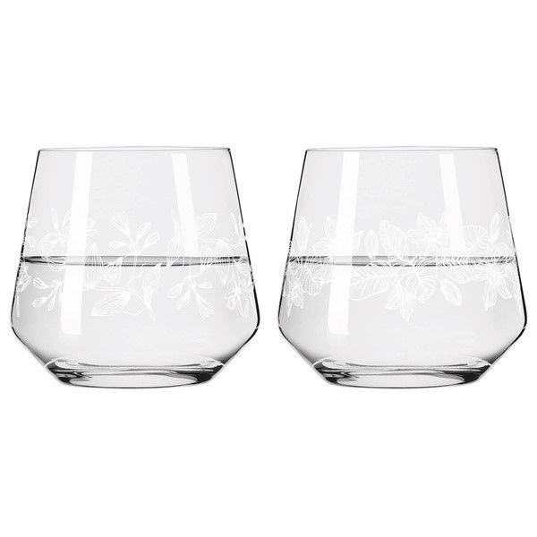 Ritzenhoff Crystal Dessert Glass Delights Series 420ml Flowers Set of 2