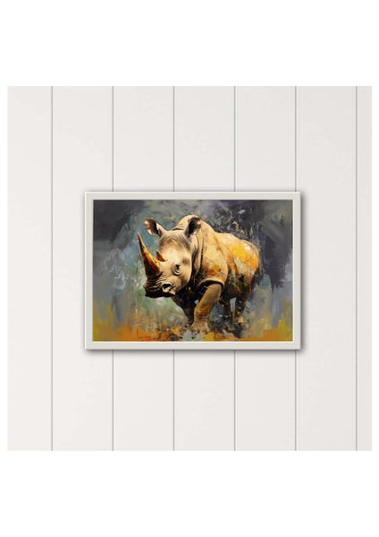 Wall Art White Rhino image