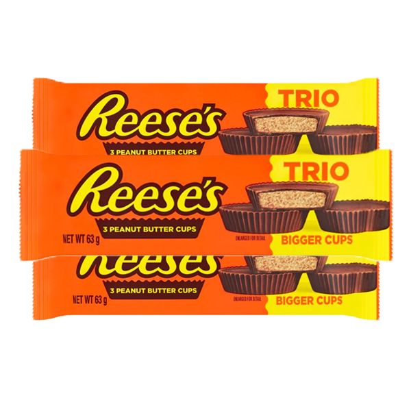Reese's Peanut Butter Cup Milk Chocolate Trio 3-Piece - 3 x 63g