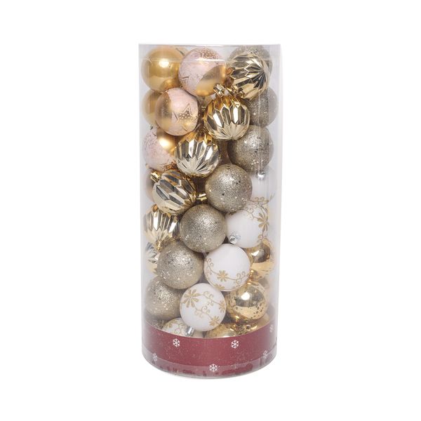 Martha Stewart Gold &amp; White Ornament Set - 50 Pack