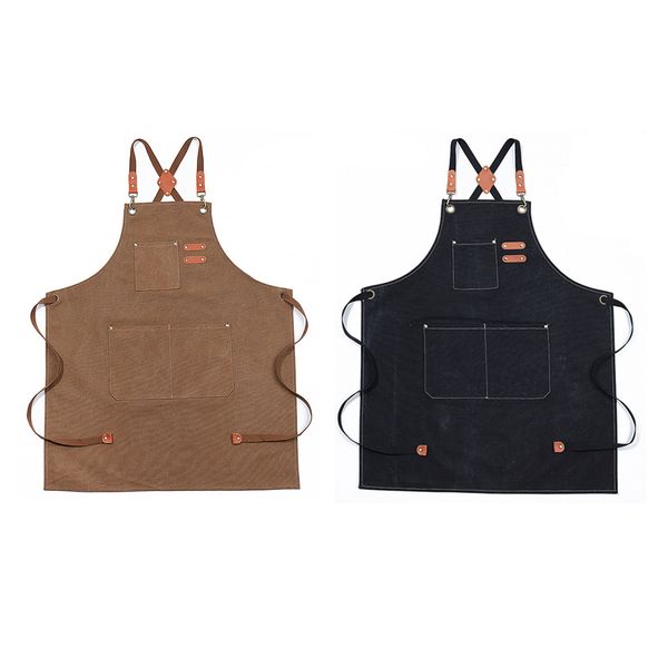Waterproof Cotton Cooking Kitchen Apron for Men/Women/Chef - Set of 2