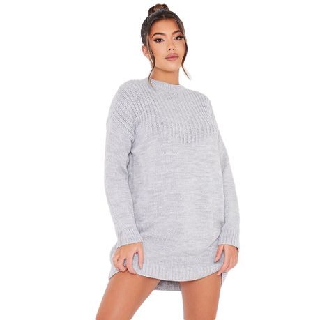 I Saw it First Ladies Light Grey Rib Yoke Jumper Dress Shop Today. Get it Tomorrow takealot