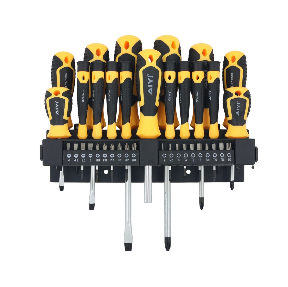 AIYI 37 Piece Screwdriver and Bit Set with Holder AY191-037