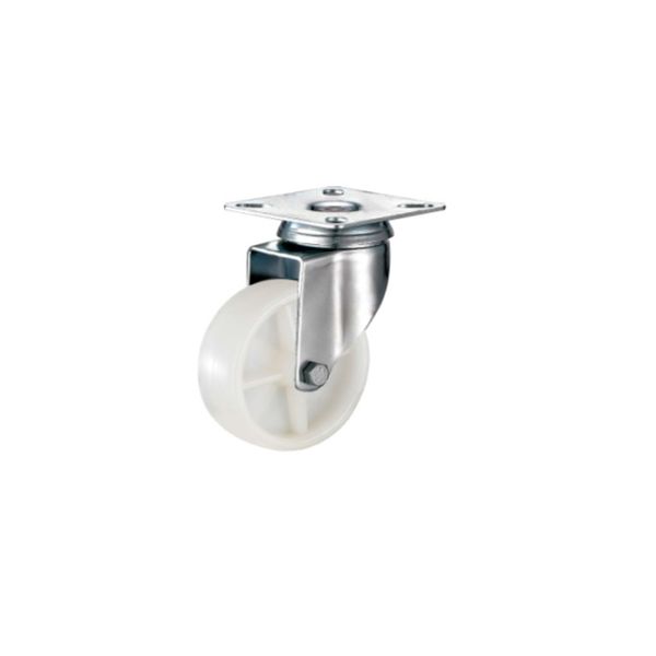 Tradequip - White Nylon Castor with Top Swivel Fixed Plate 125mm