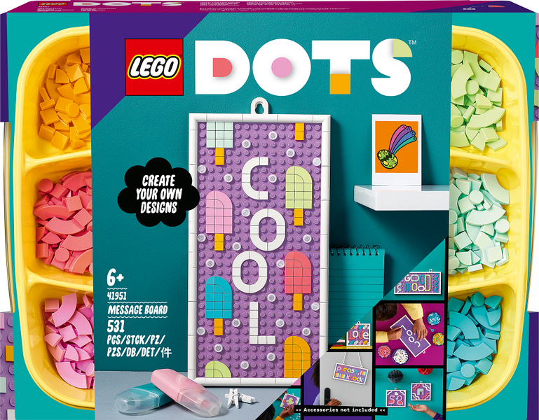 LEGO® DOTS Message Board 41951 DIY Craft Decoration Kit (531 Pieces)