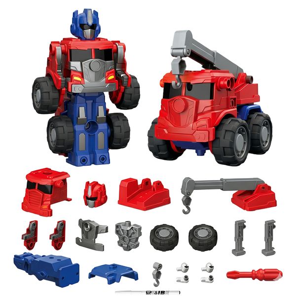 Build Your Own Transforming Robot Crane Truck 2-in-1 Set With ReVibe Pen