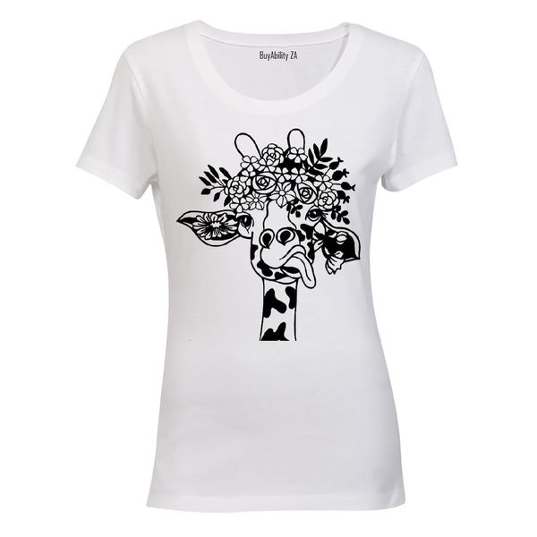 Flower Giraffe - Ladies - T-Shirt