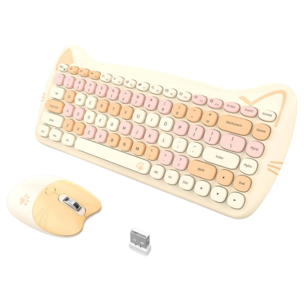 Sweet 84 Keys 2.4G Wireless Keyboard and Mouse Combo