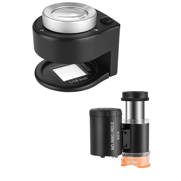 30X Loupe Magnifier and 60X Mini Microscope