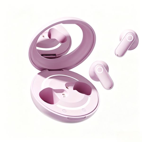 Charging Case&amp;Makeup Mirror Bluetooth Earphones
