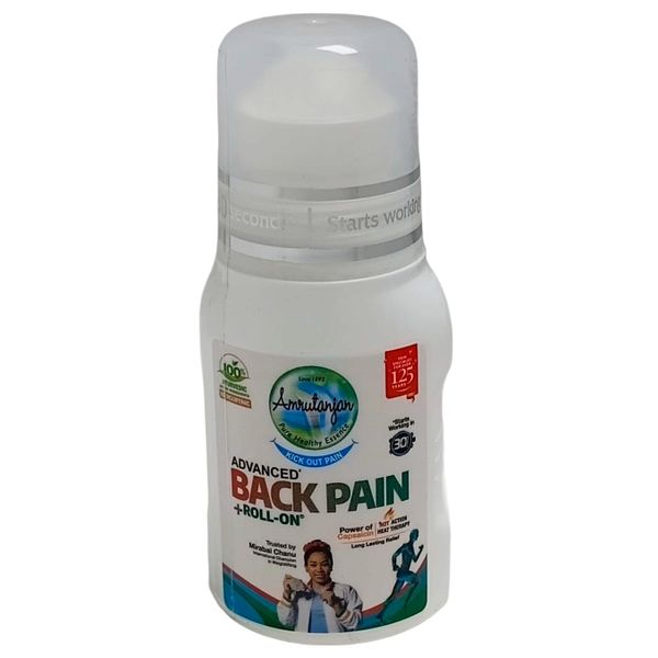 Amrutanjan Advanced Back Pain Plus Roll-On (50ml) - Fast-Acting Relief