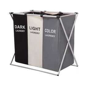 Oxford 3 Color Section Laundry Basket with Novel Design DC-105 | Shop