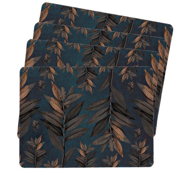 Brown &amp; Gold Leaves Placemats