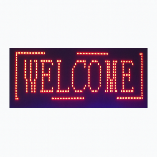 Red LED Welcome Sign - Electronic Text Display Light