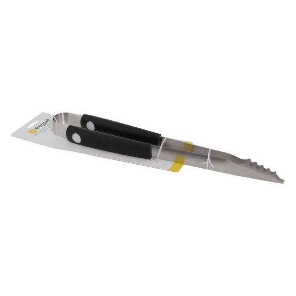 Regent Bbq Tong Stainless Steel With Tpr Handle, (395X60X32Mm)