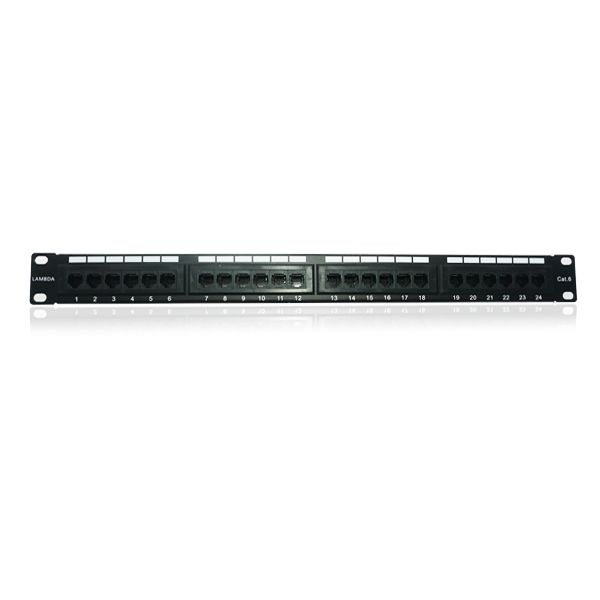 Lambda Patch Panel C6 UTP 24 Port PCB 1u