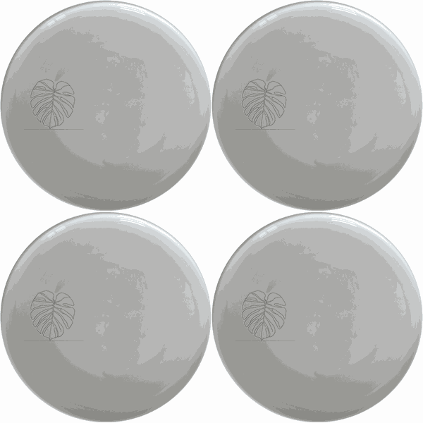 Oversized Monstera Leaves Dinner Plate Set of 4 - Range 1