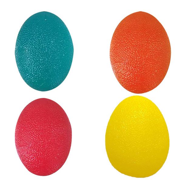 4-Pack Egg Grip Balls with 4 Resistance Levels for Hand Strength