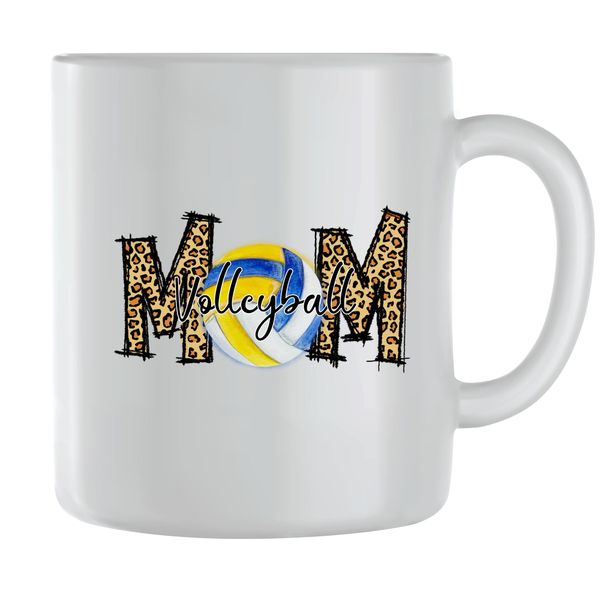 Volleyball2 Coffee Mugs for Sports Women Trendy Mom Graphic Mother Cups 068